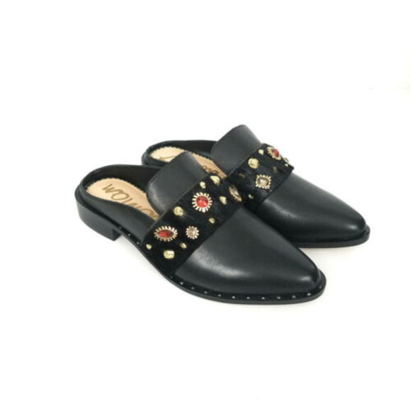 Sam Edelman Laird Black Leather Mules - Picture 2 of 5